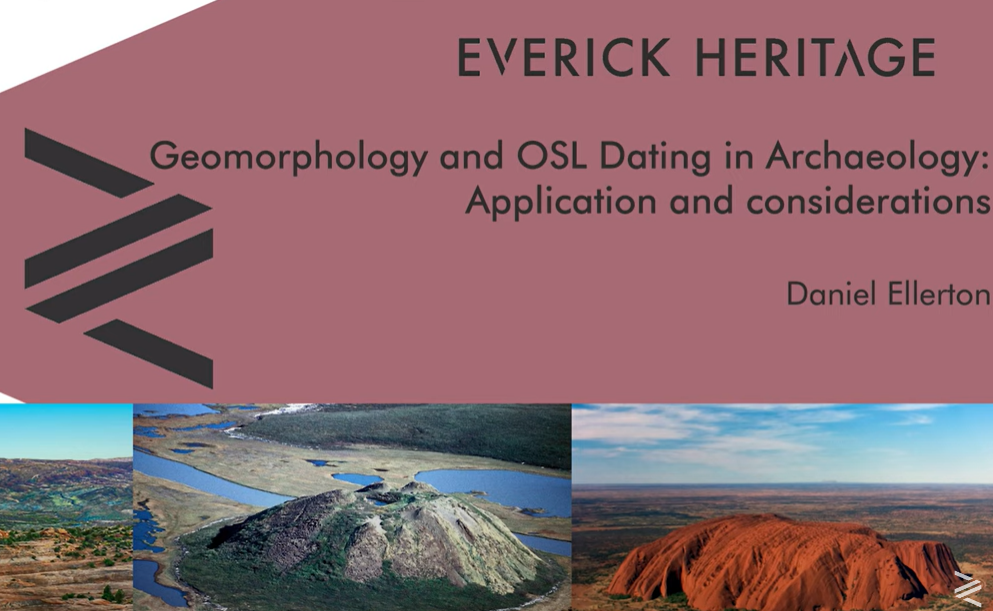 Introduction to Geomorphology and OSL Dating